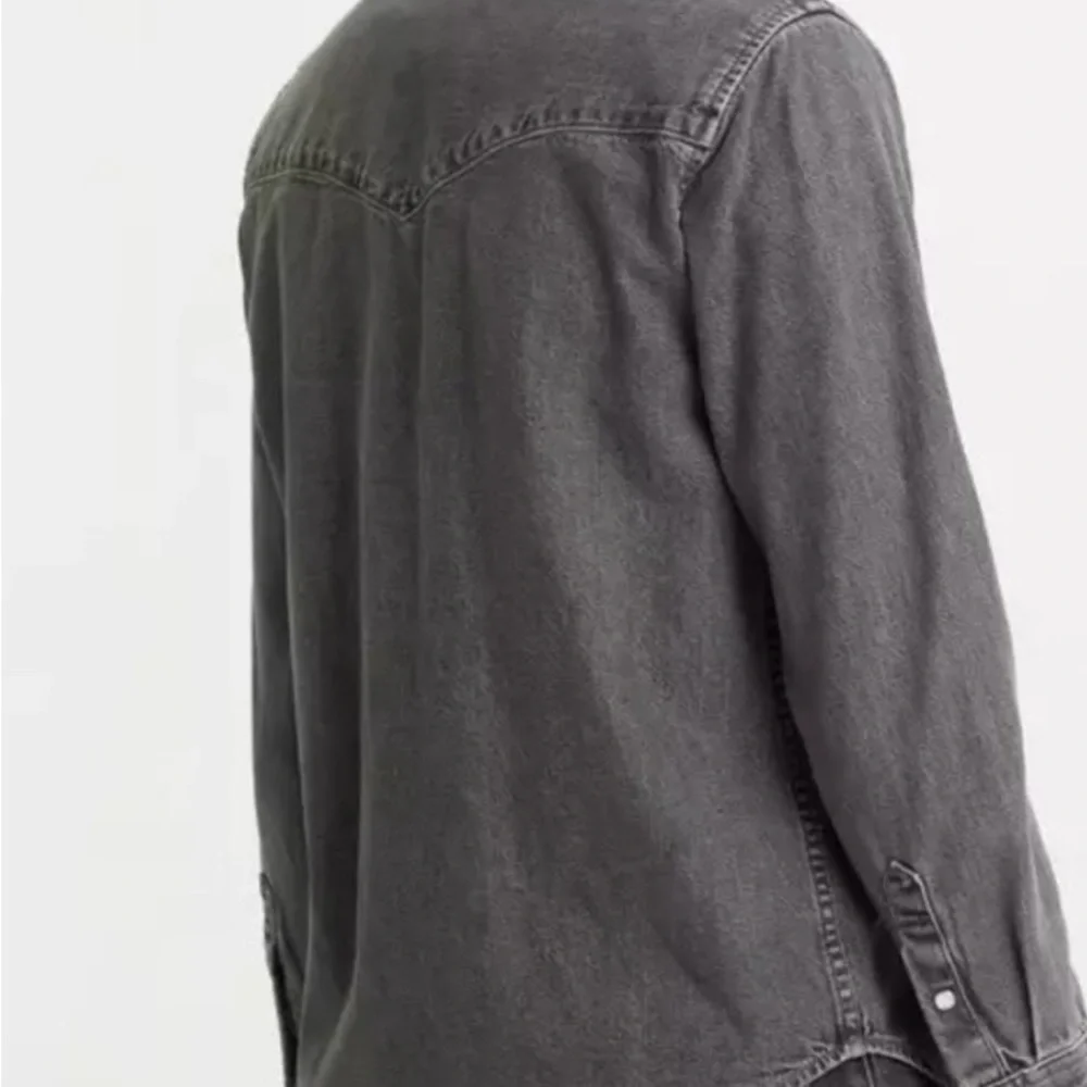 Levi's Denim Shirt Jacket Charcoal Western Shirt XL women’s - Picture 2 of 4